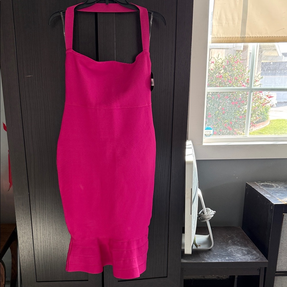Elegant Pink Midi Dress